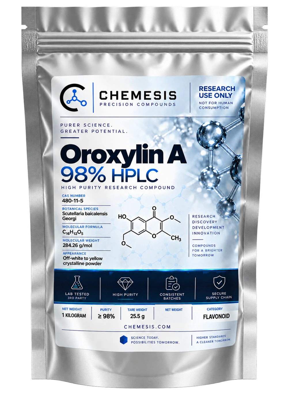 Oroxylin A — 98% HPLC